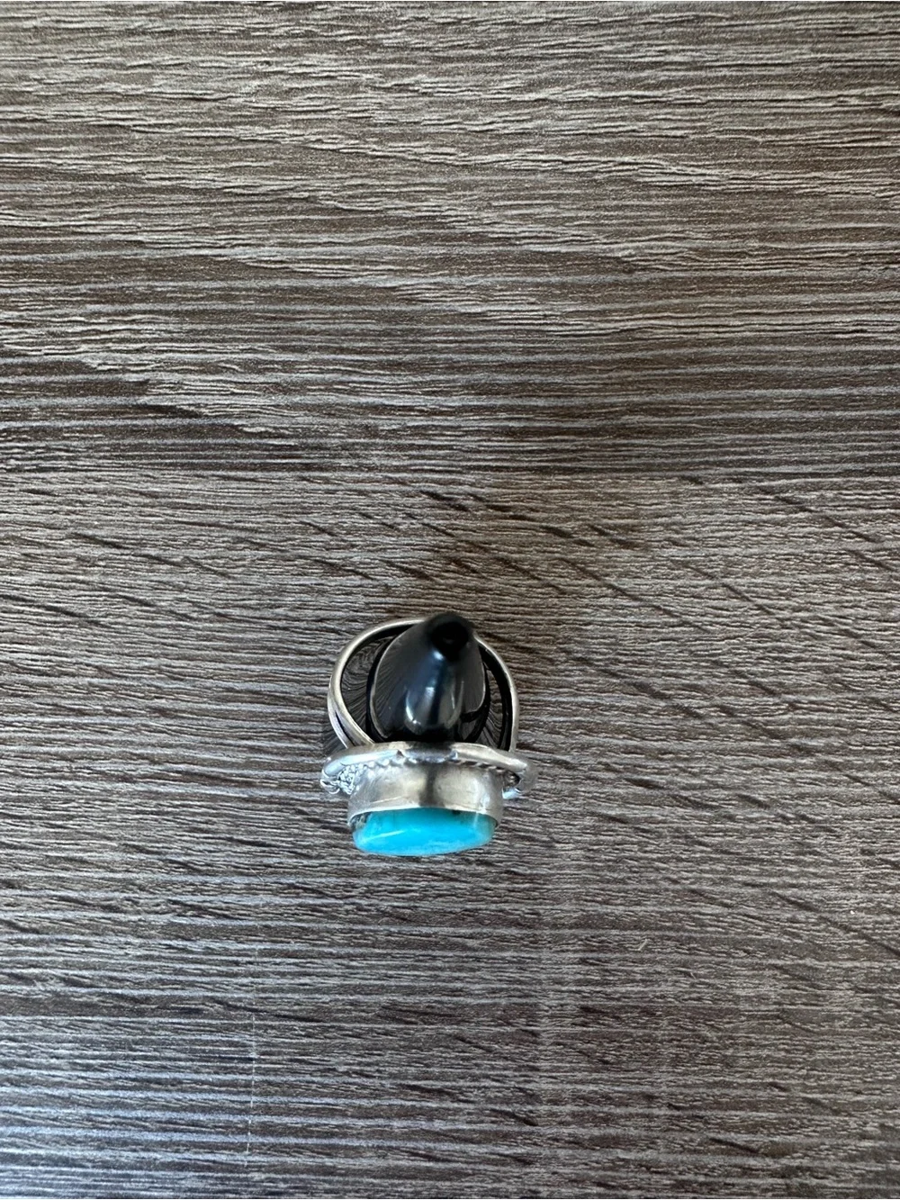Vintage Navajo Native American Sterling Silver & Turquoise Ring Size 5